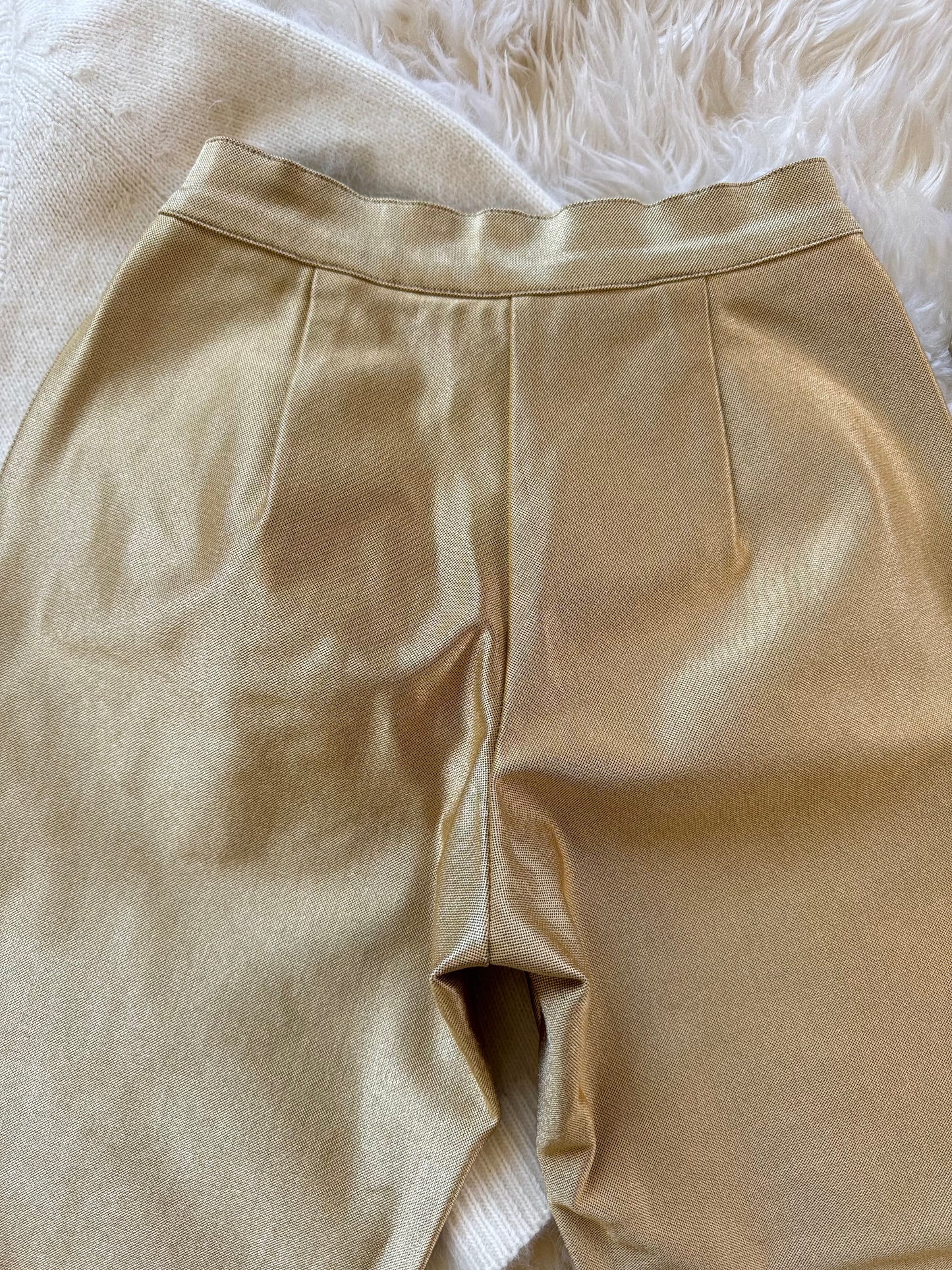 Vintage Stirrup Pants, Metallic Gold, XXS-XS