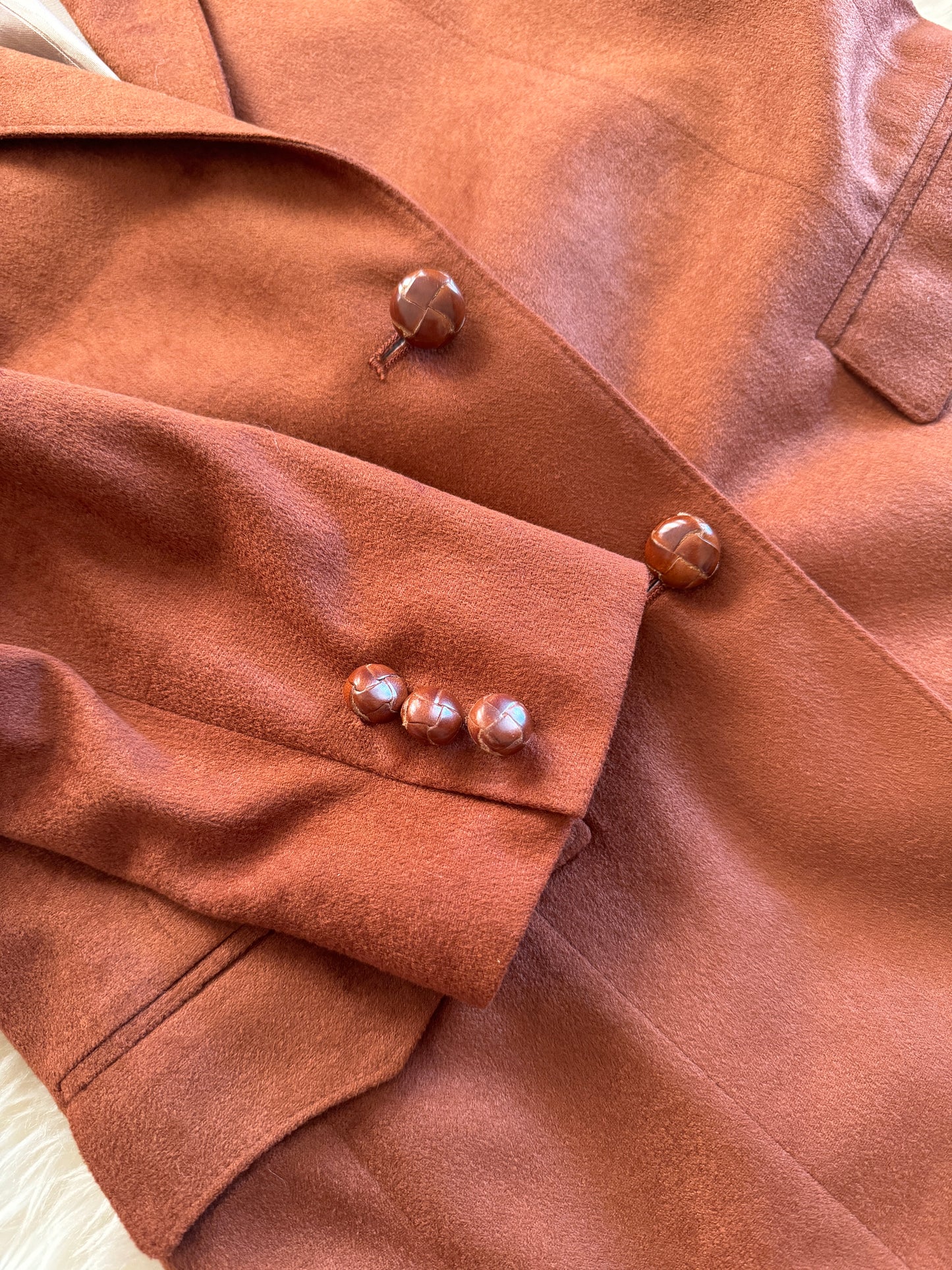 Vintage Western Blazer by Farah | Micro Suede | Rust Brown
