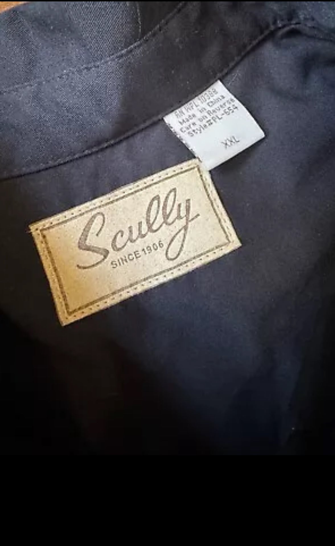 Men’s Scully Embroidered Pearl Snap | Black & Bronze | XXL