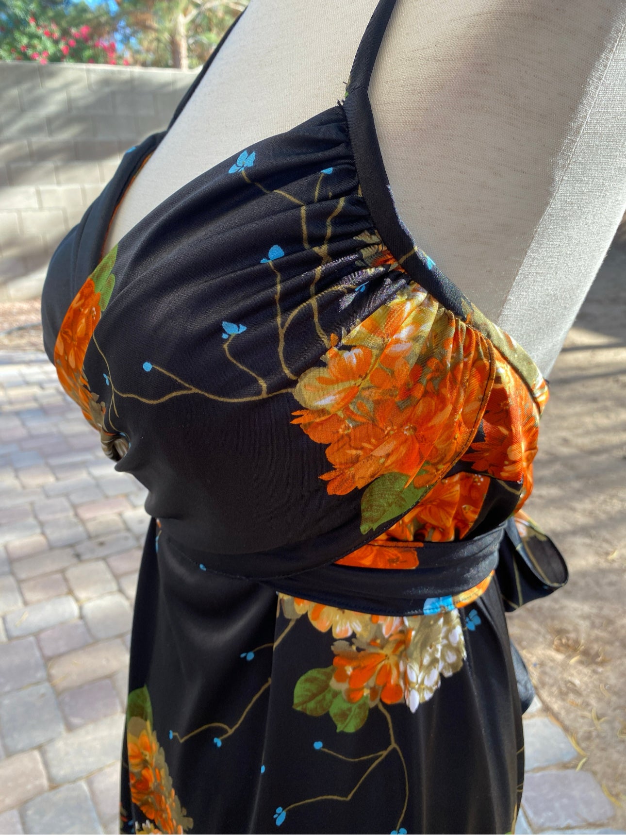 Vintage Summer Dress by Strawberry Circus | Tropical, Floral, Tiki, Island | L