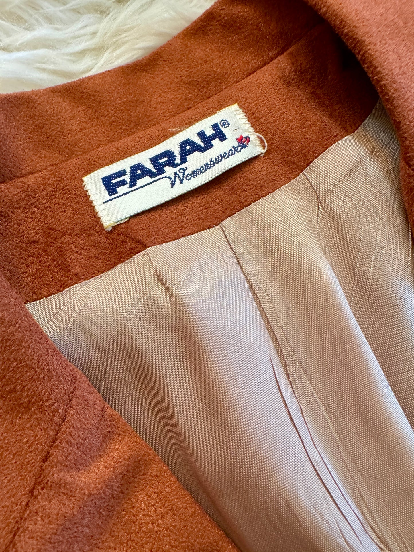 Vintage Western Blazer by Farah | Micro Suede | Rust Brown