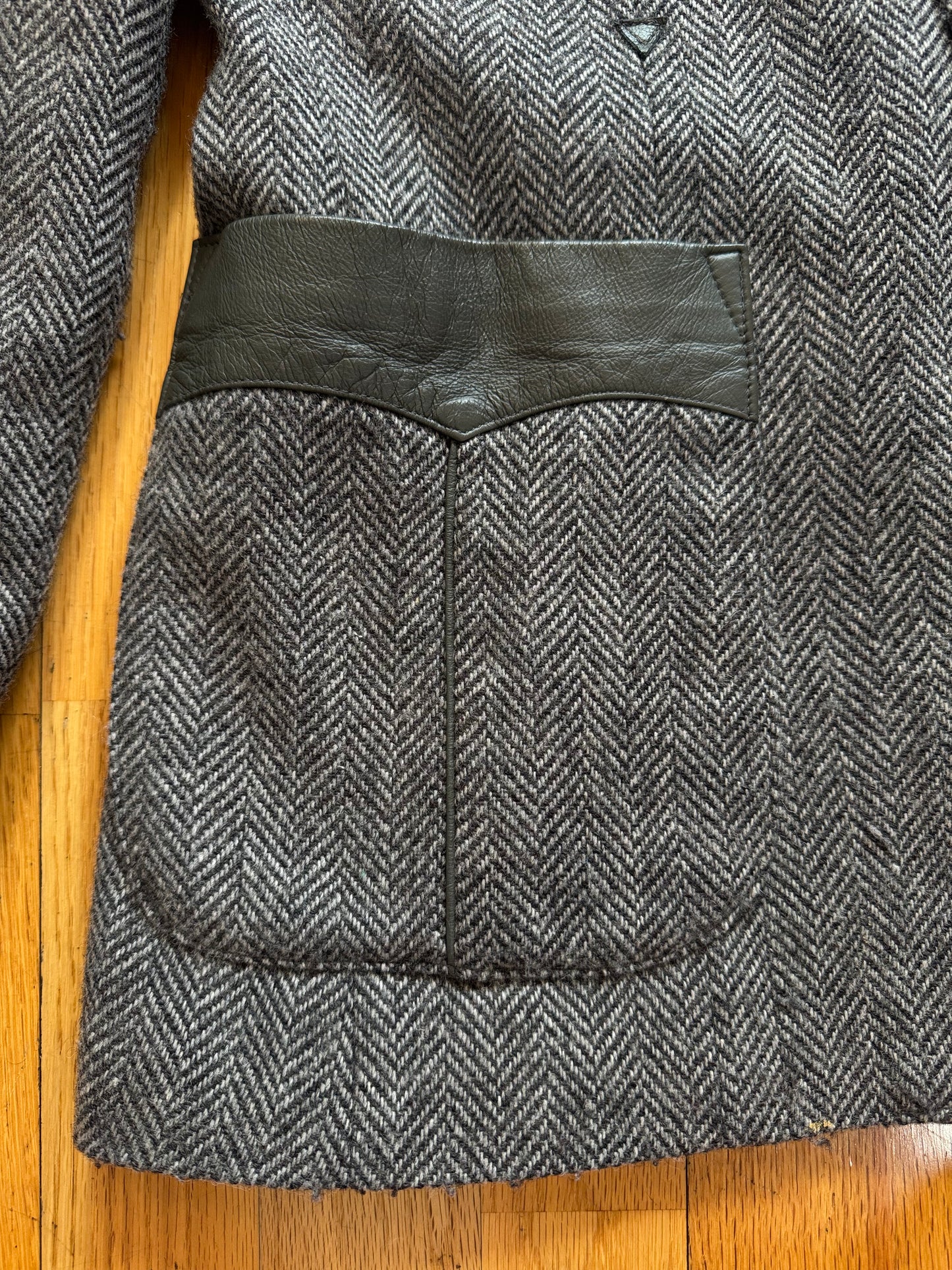 Men’s Vintage Western Suit Coat | Grey | Sz 40
