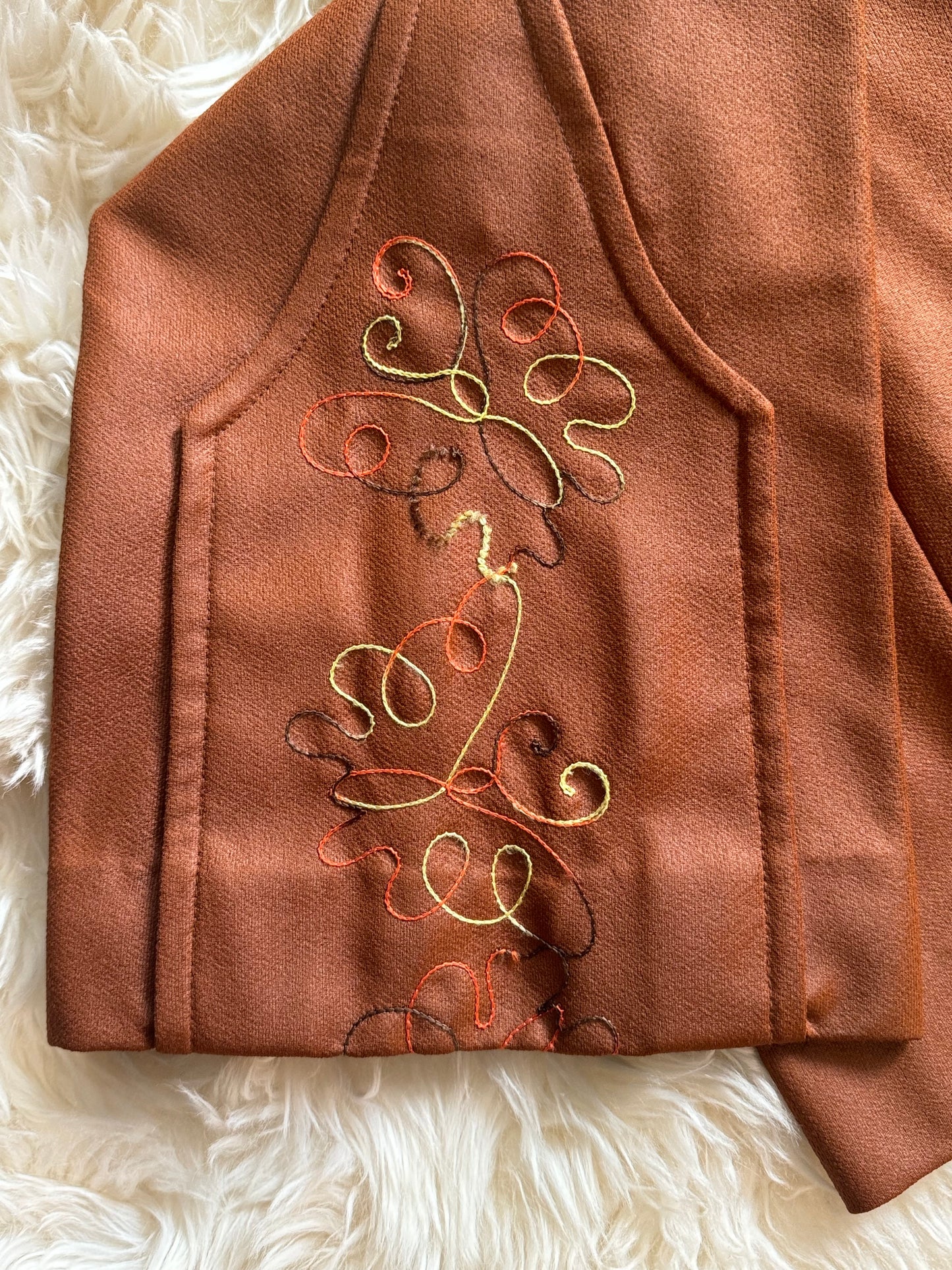 Women’s Western Vintage Pant Suit Set | Chain Stitch Design | XS-S