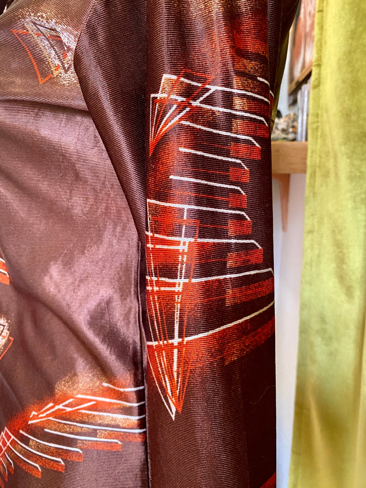 Vintage 1970s Shimmery Button Down Top | Disco | Unisex S/M