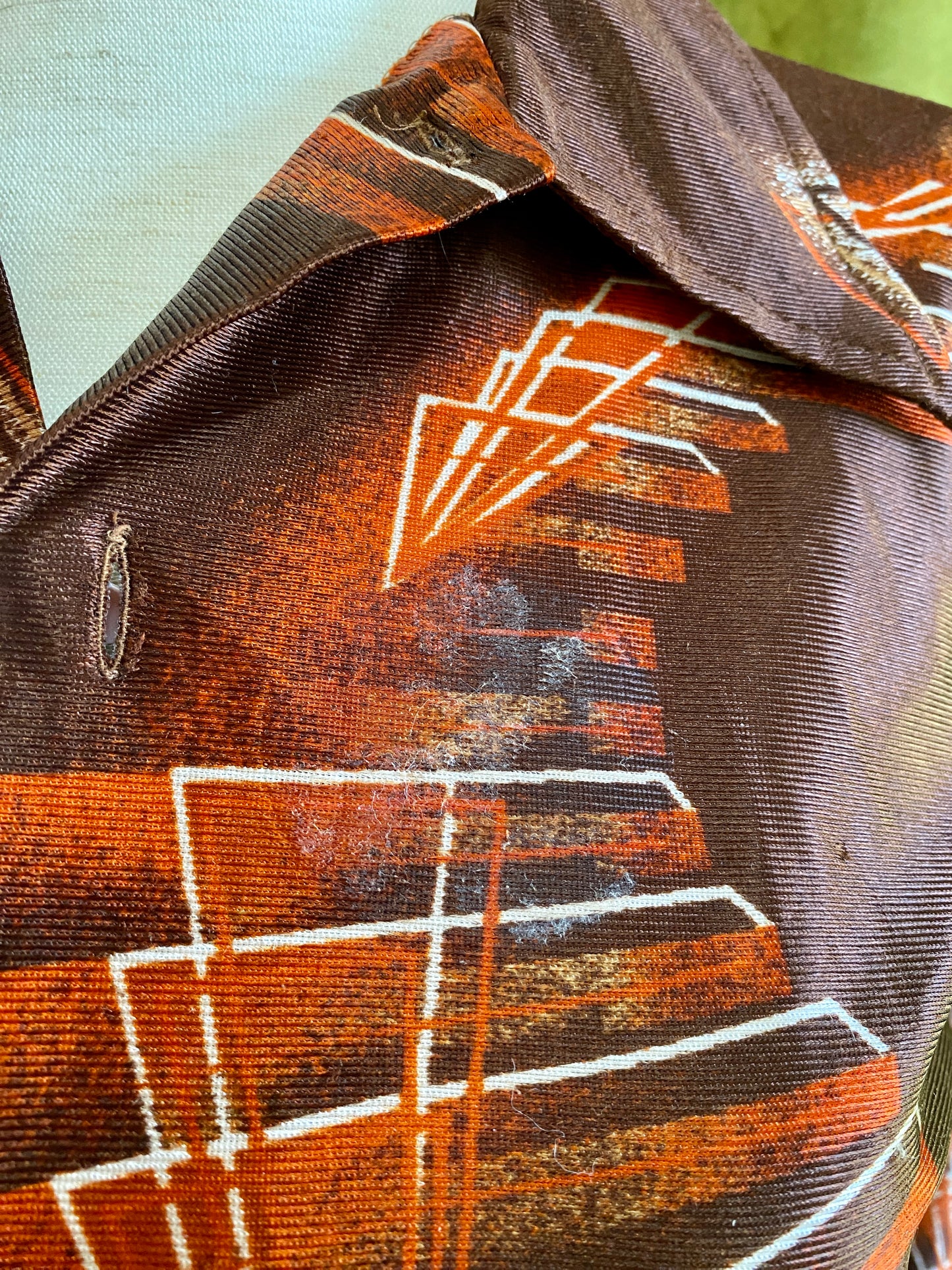 Vintage 1970s Shimmery Button Down Top | Disco | Unisex S/M