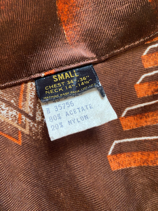 Vintage 1970s Shimmery Button Down Top | Disco | Unisex S/M