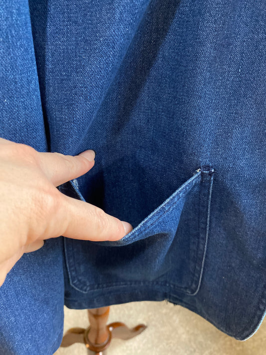 1970's Denim Jean Jacket | Soft & Muted Blue | Unisex S-M