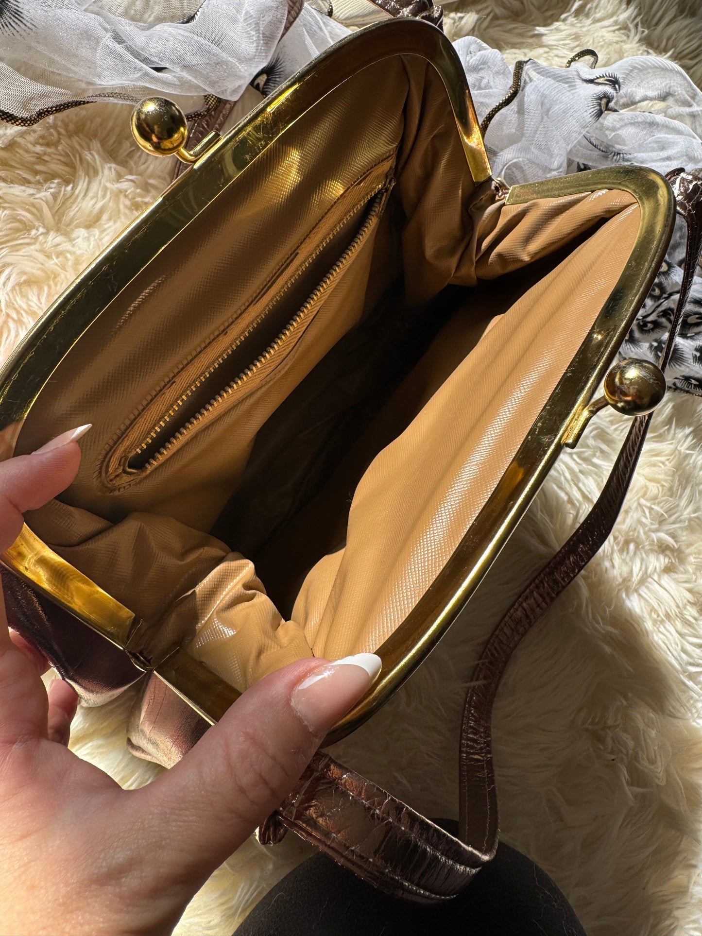 Vintage Bronze Handbag, 1970’s