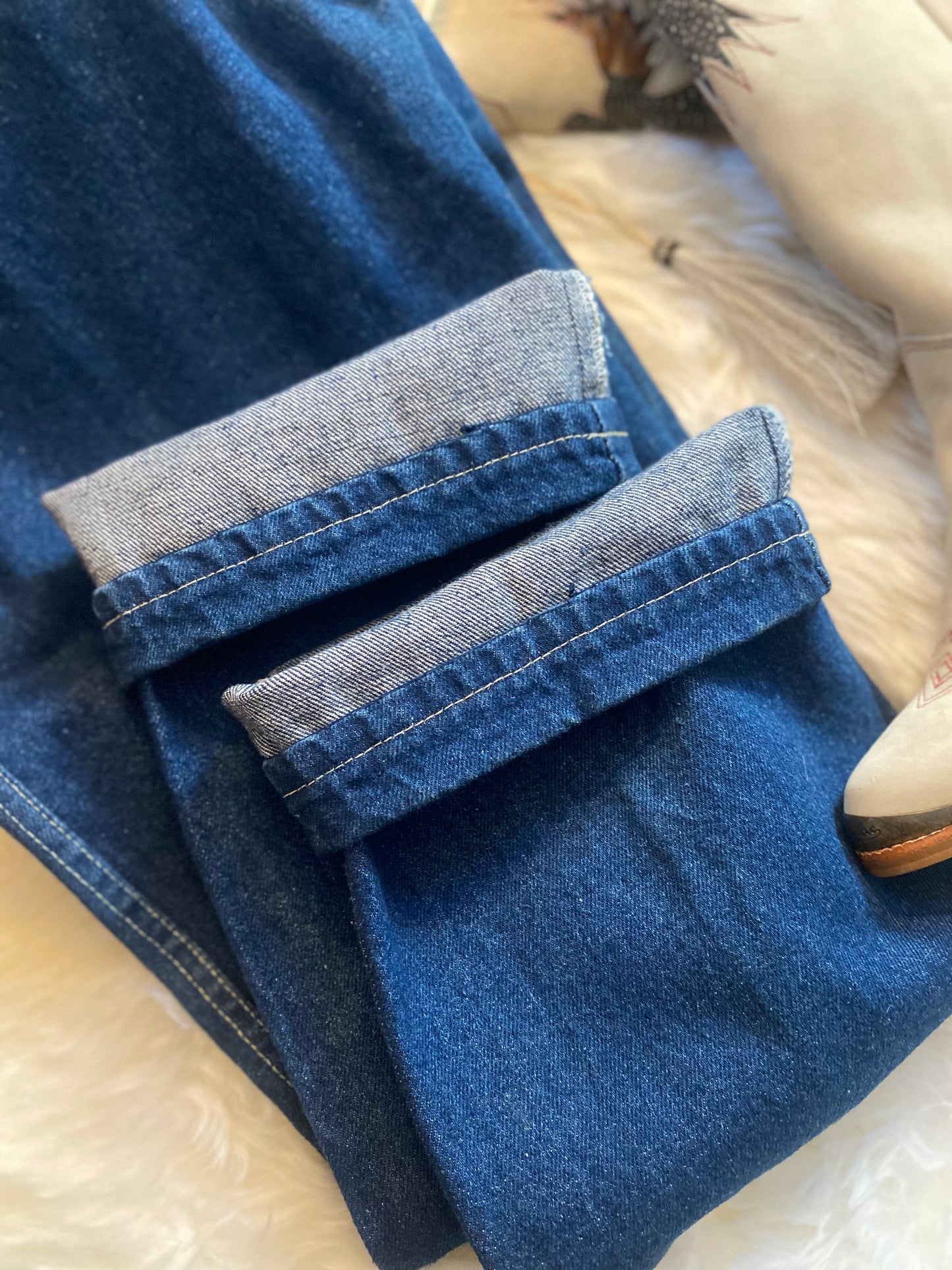 Vintage High-Rise Chic Jeans | Dark Wash, 1980s 1990s | Curvy
