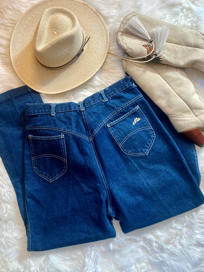 Vintage High-Rise Chic Jeans | Dark Wash, 1980s 1990s | Curvy