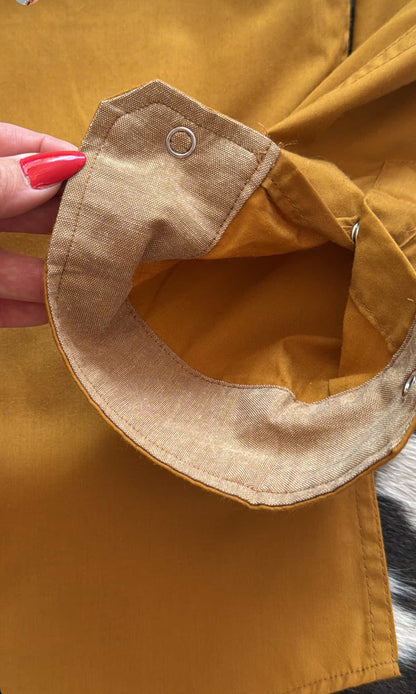 Men’s NWT Pearly Snap, Honey Mustard Yellow, Outlander, Sz L
