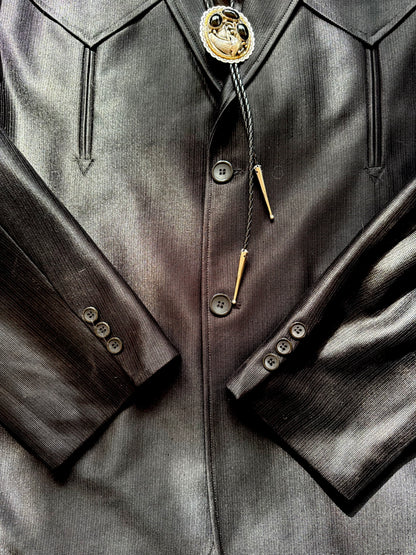 Men’s Vintage Western Suit Coat | Black | Sz 50