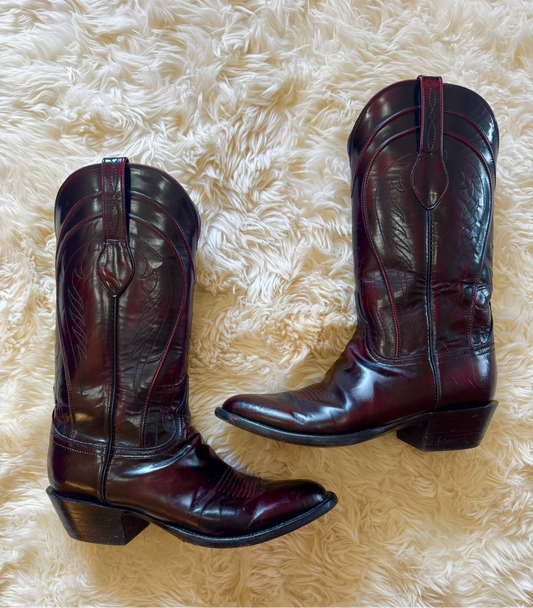 Cherry Black Lucchese Boots men’s size 10