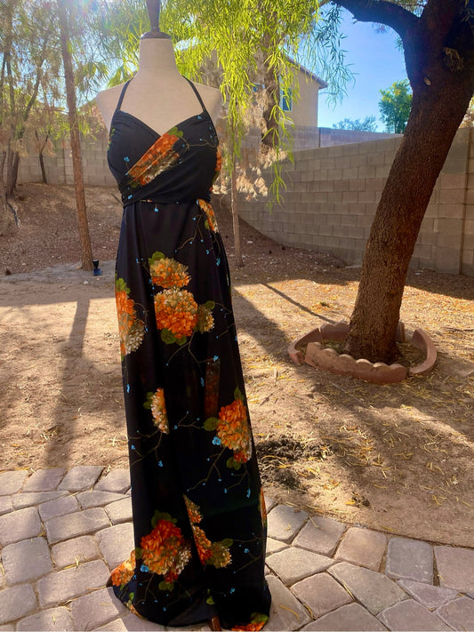 Vintage Summer Dress by Strawberry Circus | Tropical, Floral, Tiki, Island |  L