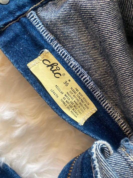 Vintage High-Rise Chic Jeans | Dark Wash, 1980s 1990s | Curvy