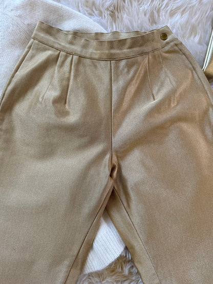 Vintage Stirrup Pants, Metallic Gold, XXS-XS