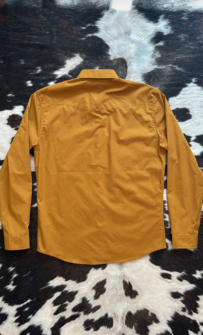 Men’s NWT Pearly Snap, Honey Mustard Yellow, Outlander, Sz L
