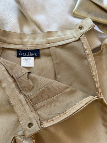 Vintage Stirrup Pants, Metallic Gold, XXS-XS