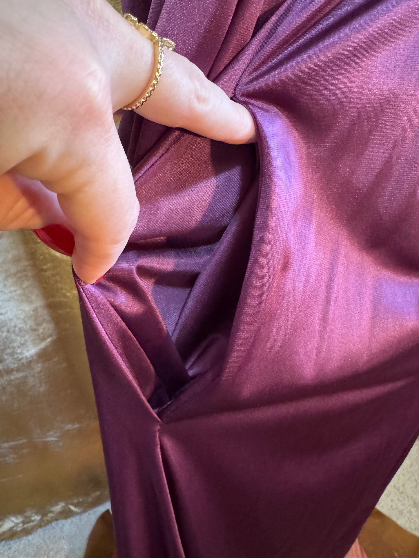 Vintage 1970’s 1980’s Purple Robe, Nylon & Lace