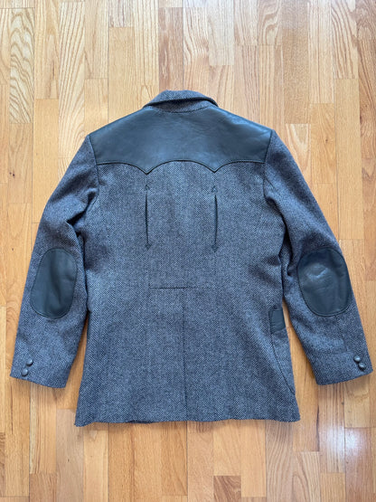 Men’s Vintage Western Suit Coat | Grey | Sz 40