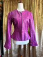 Shape fx Leather Jacket, Magenta | XS/S