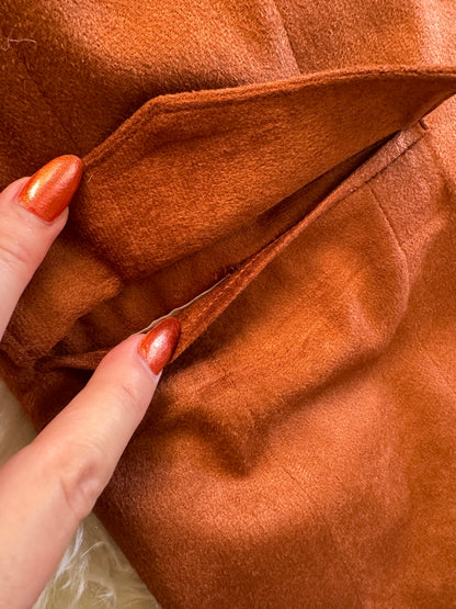 Vintage Western Blazer by Farah | Micro Suede | Rust Brown