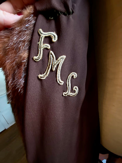 1940’s Benton Furs Genuine Marmot Real Fur Coat | rich cognac brown Womens L/XL