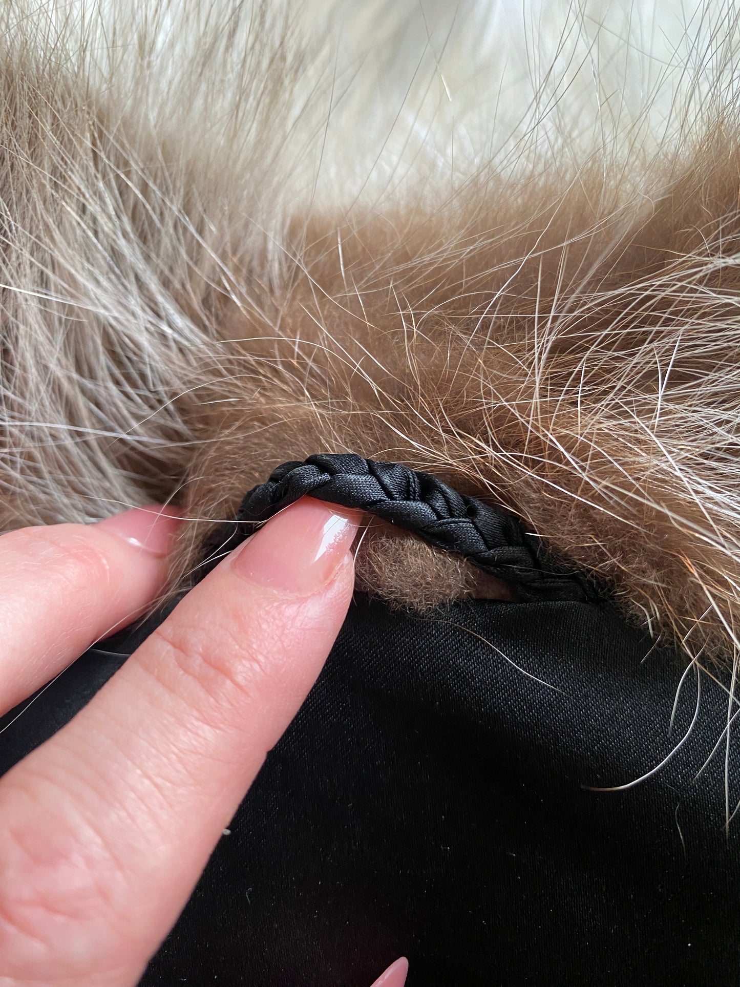 Vintage Fox Fur & Black Suede Jacket | Women's S