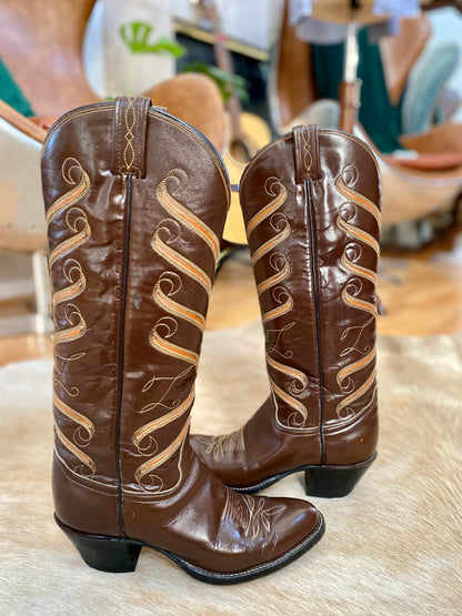 Vintage Tony Lama Western Boots | Knee-High | Women's 6N