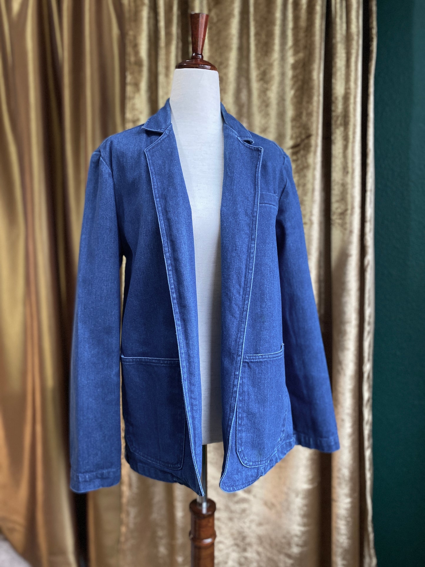 1970's Denim Jean Jacket | Soft & Muted Blue | Unisex S-M