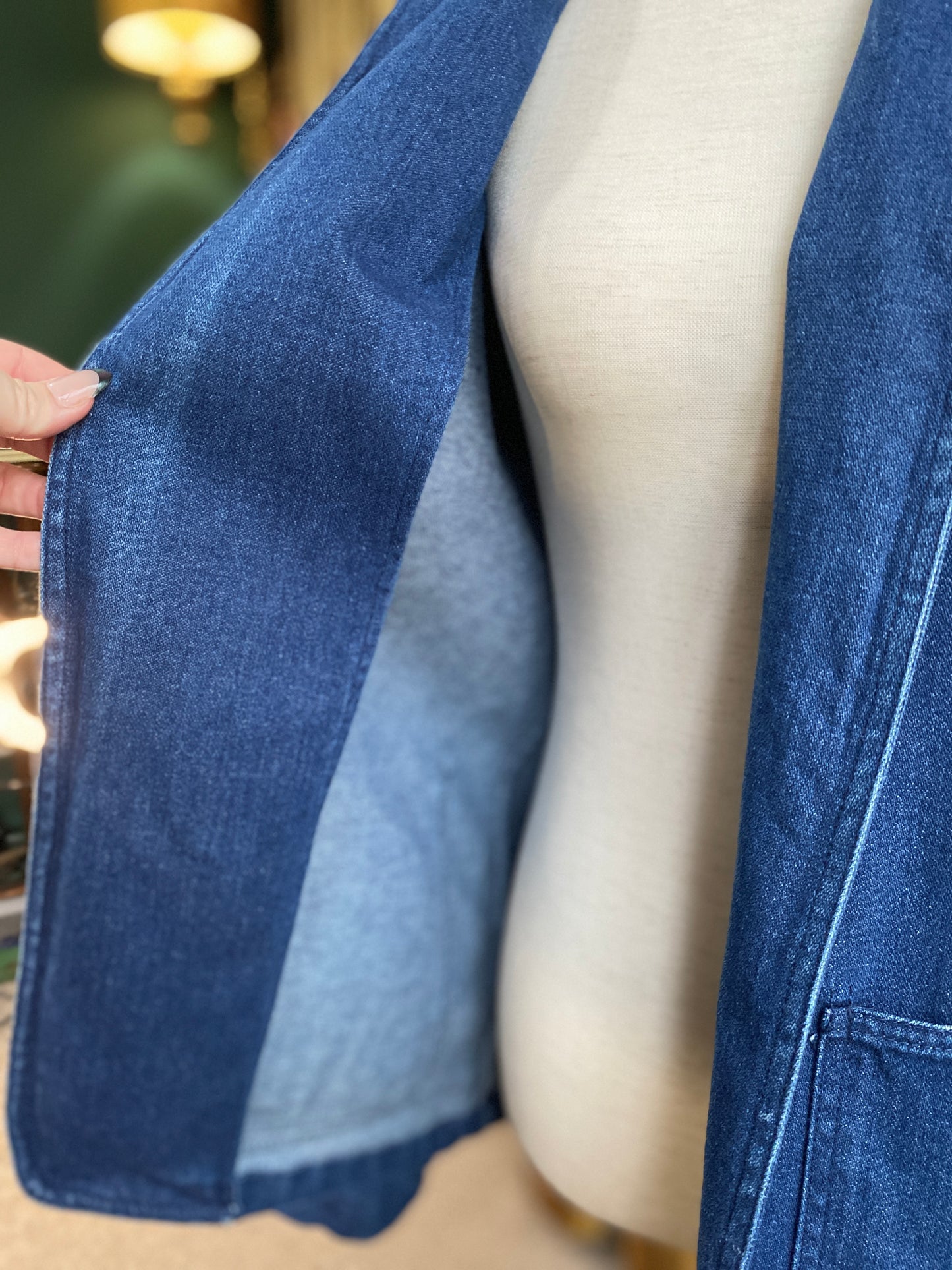 1970's Denim Jean Jacket | Soft & Muted Blue | Unisex S-M