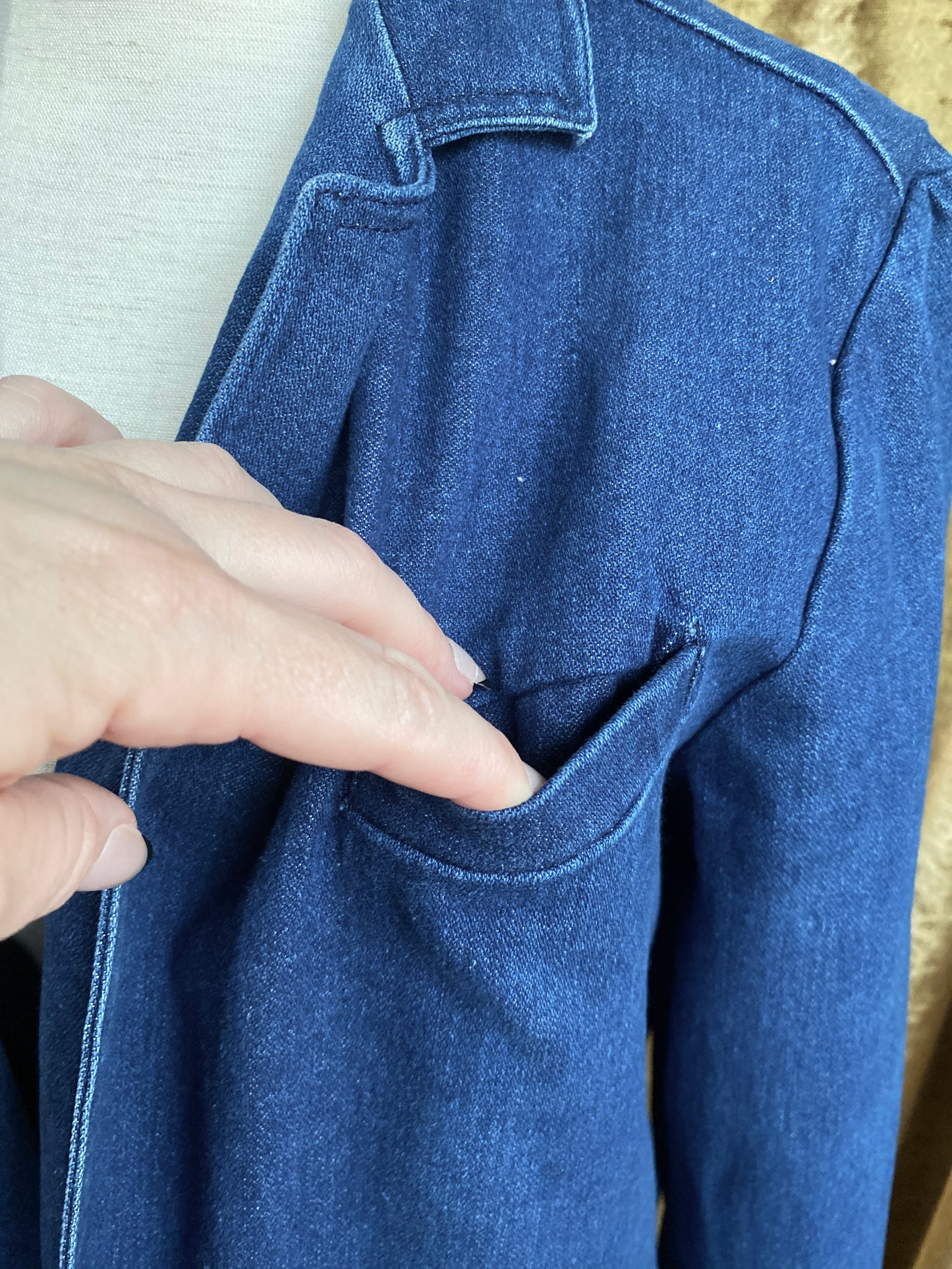 1970's Denim Jean Jacket | Soft & Muted Blue | Unisex S-M