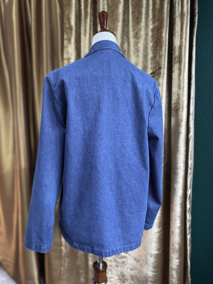 1970's Denim Jean Jacket | Soft & Muted Blue | Unisex S-M