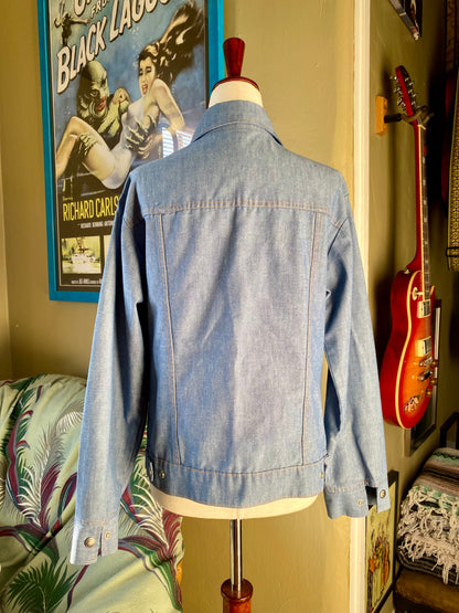 Vintage Orange Tab Levi’s Chambray Jean Jacket, 1970s | Womens M