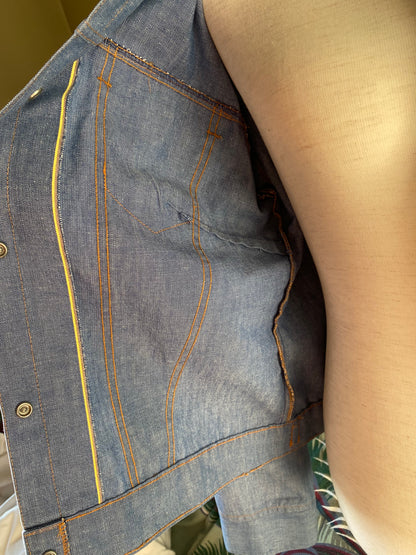 Vintage Orange Tab Levi’s Chambray Jean Jacket, 1970s | Womens M