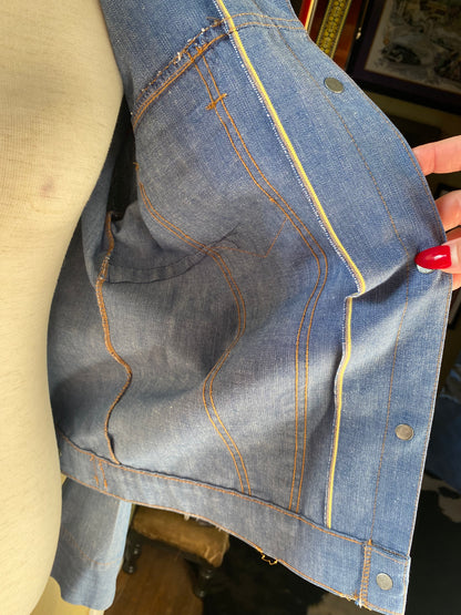 Vintage Orange Tab Levi’s Chambray Jean Jacket, 1970s | Womens M