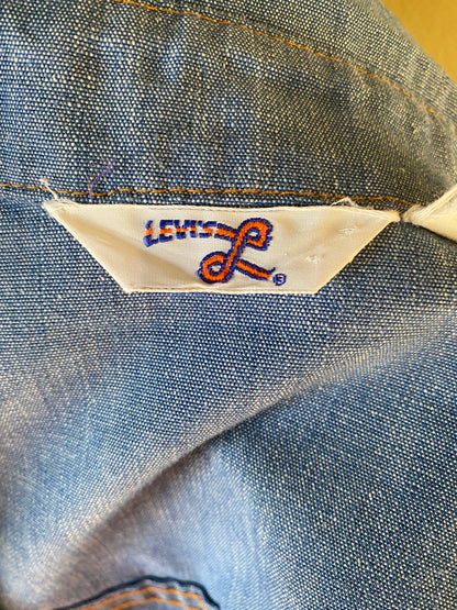 Vintage Orange Tab Levi’s Chambray Jean Jacket, 1970s | Womens M