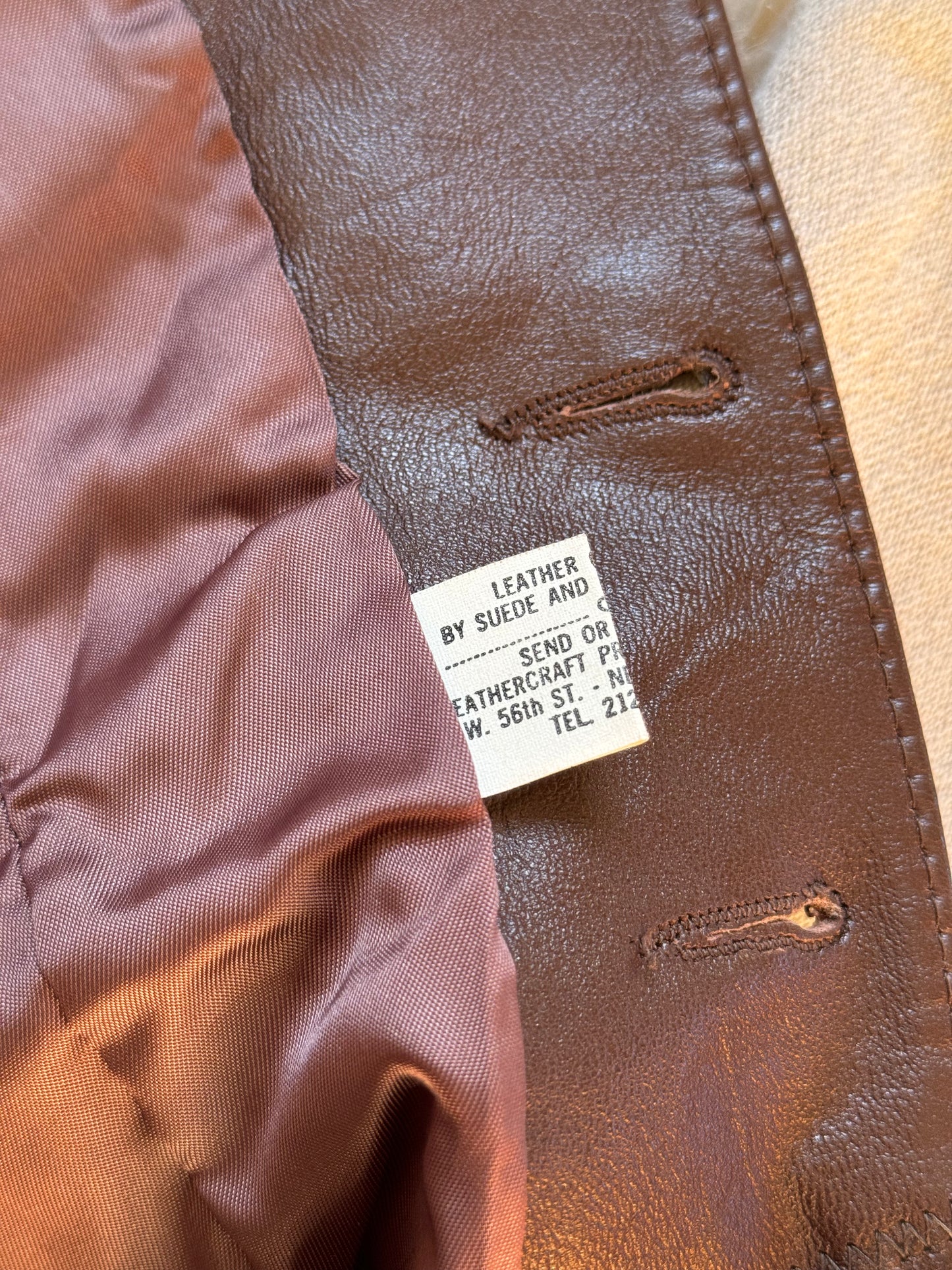 Women’s Vintage H BAR C Leather Vest | Brown | Cowgirl Western |  XS