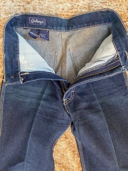 1970’s Vintage High-Rise Jeans by Anthony ATB |Thunderbird Design Stitching | XXS-XS