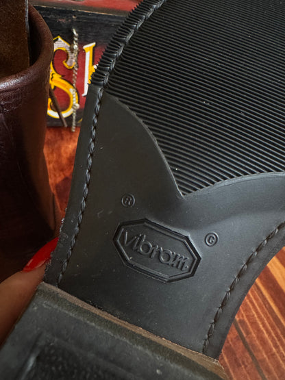 Men’s Western Packer Kiltie Boots | Lace-Up Brown Leather | Men’s Size 7 M