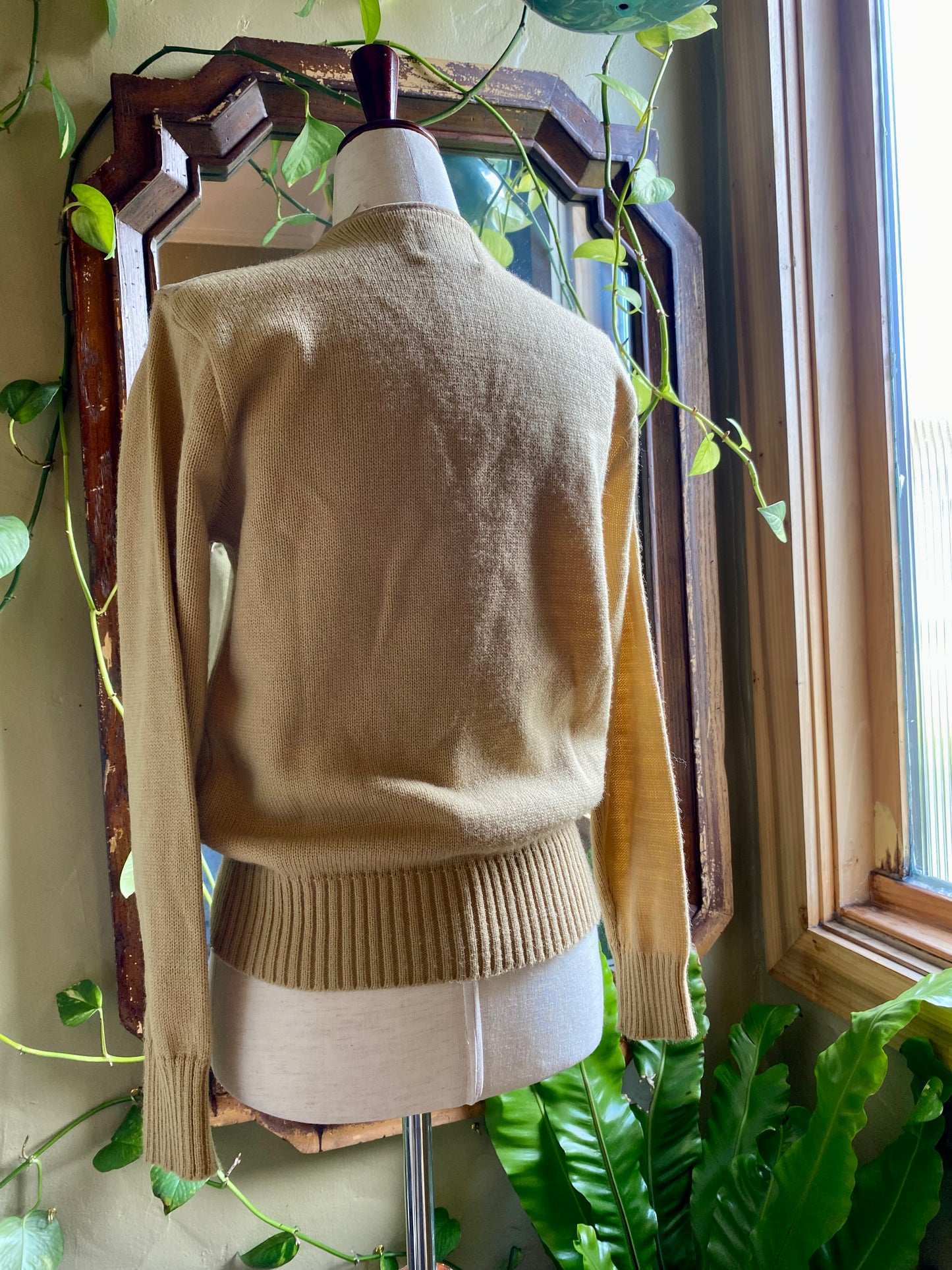 Vintage Western Knit Sweater | Suede Fringe & Beads | MILLER | Women’s M